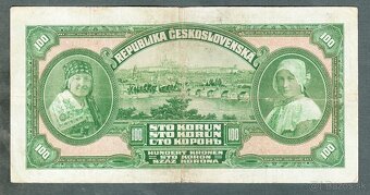 Staré bankovky První republika 100 korun 1920, velmi vzácná - 3