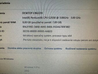 Počítač Dell 7010.Intel Pentium 2x2,90GHz.8gb ram.120g SSD - 3