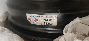 Plechové disky 5x100 R15 Koncern VW - 3