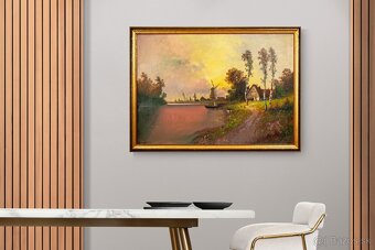 Holandská krajina, sign.Novak, 1100 × 800 mm - 3