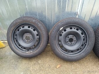 Plechové disky 5x100 R15 + zimné pneumatiky 185/55 R15 - 3