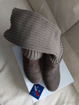 NOVÉ kožené hnedé čižmy veľ. 38 (osobný odber) - 3