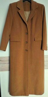 Dámsky dlhý kabát pieskovej farby, L/XL, 40/42 - 3