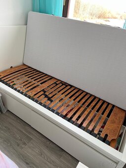 IKEA Malm posteľ 90 × 200 so zásuvkami + rošt Schlaraffia + - 3