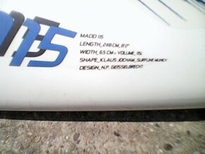 windsurfing plavák (doska) 115 ltr - 3