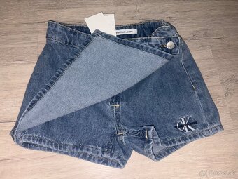 Sukňa Calvin Klein riflová - kraťase v.128 nová - 3