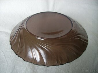 Veľká misa / tanier z dymového skla - 3