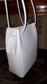 biela kožená kabelka ginno rossi - 3