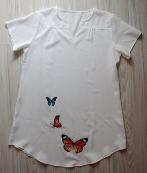 Letné minišaty s motýľmi, XL/2XL, 46/48 - 3