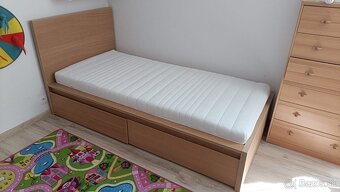 Posteľ IKEA MALM 90x200 so šuplíkmi – super stav - 3