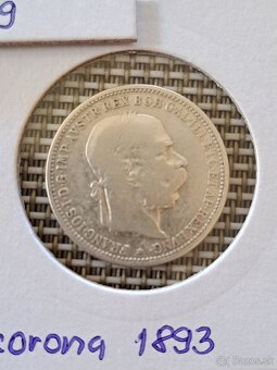 Strieborné mince F.J. RU - 1 koruna - 3