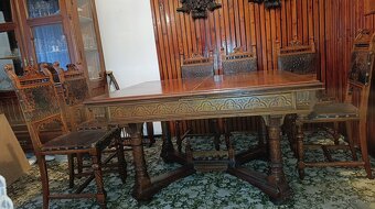 Predám starožitný jedálenský stôl - 3