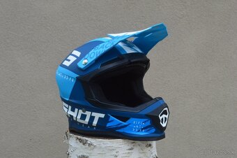 Predám prilbu shot modrá mat - 3