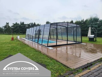 Zastrešenie bazéna, bazénu, 500 x 850 x220 cm - System Cover - 3