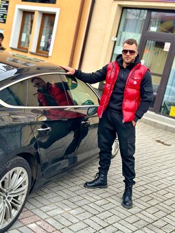 Luxusná vesta Moncler červená - 3