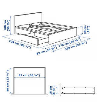IKEA Malm 160x200, čierna - 3