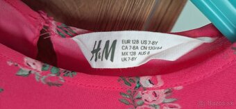 Detské kvietkované ružové šaty - 3