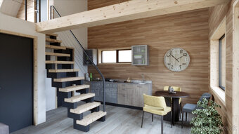 Drevodom E-home 63 mezaninne - modulový, mobilný dom - 3