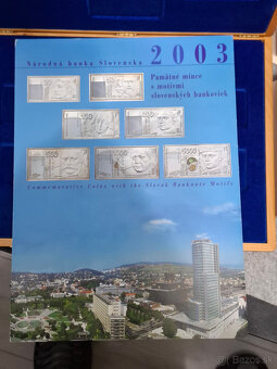 prazdna kazeta na strieborne mince s motivom bankoviek 2003 - 3