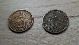 20 haliere 1940 slovenský štát - 3