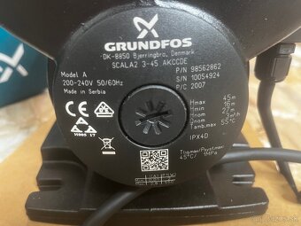 Predám: Grundfos SCALA2 3‑45 AKCCDE (550 W) – booster pump - 3