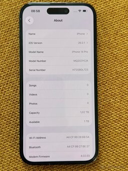Predam Iphone 14 pro 1TB cierny - 3