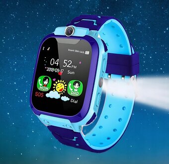 Detské Smart hodinky, volanie, GPS, SIM karta, modré - 3