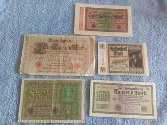 subor starozitnych nemeckych bankoviek ,monarchia-republika - 3