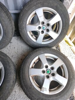 4ks alu disky orig. Škoda 5x100 R14 pneu 185/60 r146mm - 3