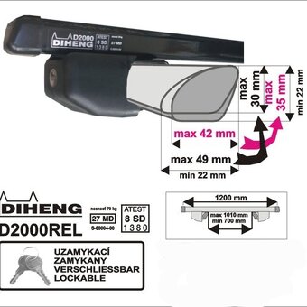 Priečniky Diheng na auto - 3