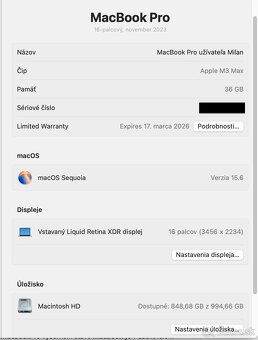 MacBook Pro 16" Apple M3 Max 14C CPU 30C GPU 36GB 1TB - 3