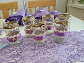 Výzdoba na svadbu alebo oslavu fialová - 3