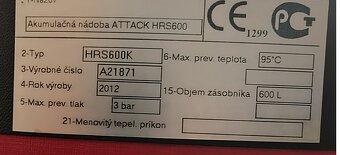 Akumulačná nádrž HRS 600K - 3