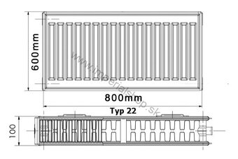 Radiátor KORADO K22 600x800 3ks - 3