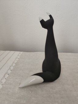 Royal dux čiernobiela líška brusel porcelánová soška - 3