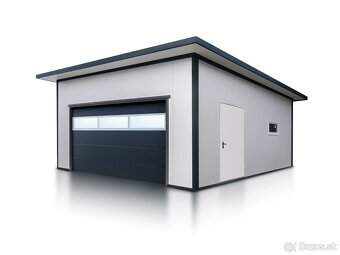 Zateplená garáž zo sendvičového panelu 6x6m. - 3