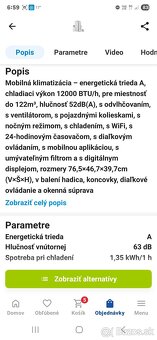 Sencor Wifi Mobilna klimatizácia MT1240C - 3