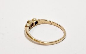 14k zlaty prsten zafir - 3