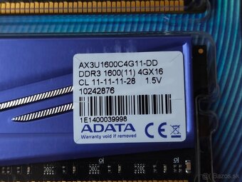 Pamäť 8GB DDR3 ADATA XPG - 3