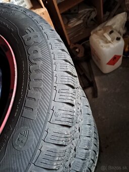 Predám jazdené zimné pneumatiky na kovových diskoch s puklic - 3