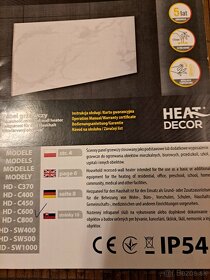 predám nový  infra panel  HEAT DECOR  - umelý mramor - 3