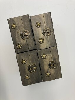 Vintage Drevené krabičky 11x11x9cm - 3