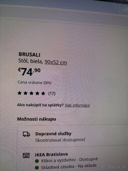 Školský písací stol BRUSALI IKEA - 3