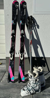 Lyže Rossignol + lyžiarky Salamon + palice - 3