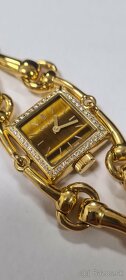 Zlaté - diamantové dámske hodinky zn. GUCCI - 3