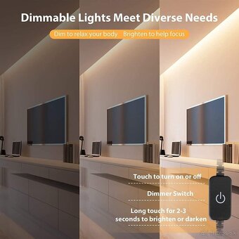 Lamomo LED pásik 20M, teplý biely stmievateľný neónový LED p - 3
