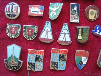staré odznaky Slovensko miestopis mestá obce. - 3