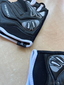 cyklistické rukavice HQBC WOW Cooler, bielo-čierne - 3