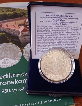 10 EUR Hronský Beňadik - Benediktínske opátstvo 2025 - PROOF - 3