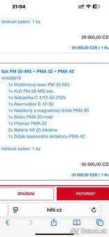 multiliniový laser Hilti pm 30 mg plný komplet - 3